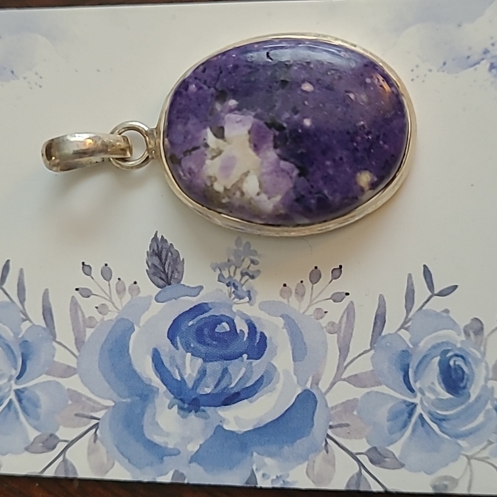 Lovely Morado Opal Sterling Pendant